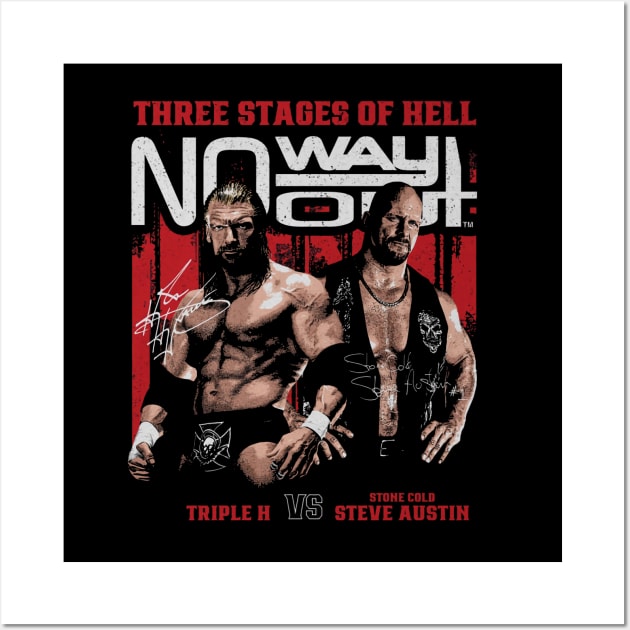 Triple H Vs. Stone Cold Steve Austin No Way Out Wall Art by MunMun_Design